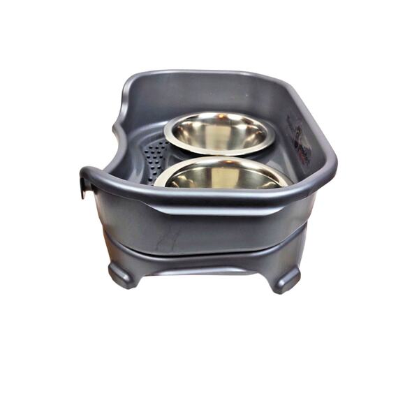 Neater Feeder - Express Model - Mess-Proof Dog Bowls Feed Station Small Grey - Picture 4 of 11